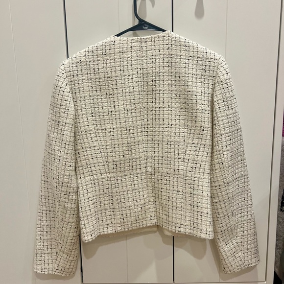 Annie Bing Anitta tweed cream and black cropped jacket FW 2024 - Picture 4 of 6